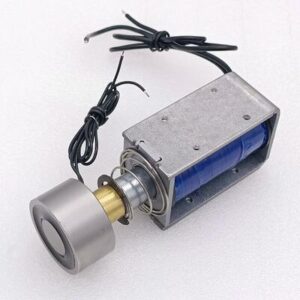 Push-pull solenoid 20% duty cycle and 500ms unlock time Open frame solenoid for precision control in industrial settings